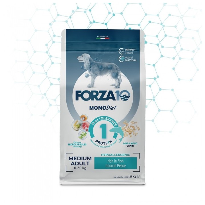 Forza 10 - Mono Diet Medium Adult con Pesce da 12 kg