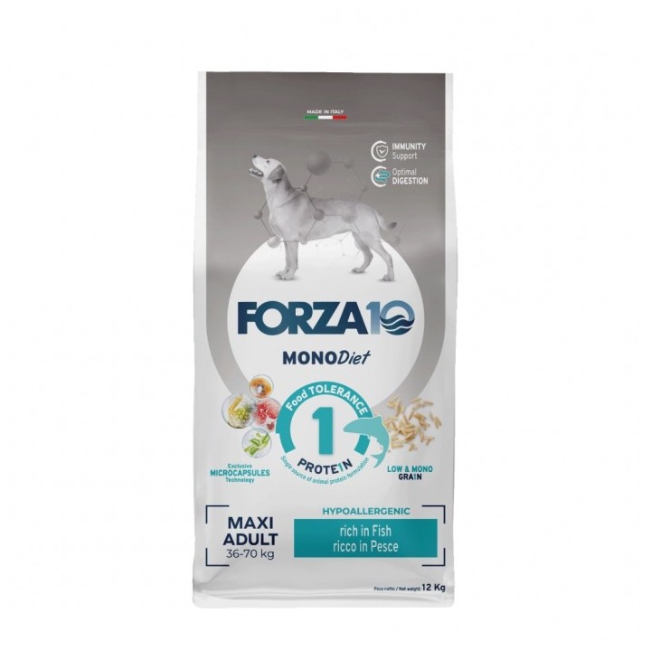 Forza 10 - Mono Diet Maxi Adult con Pesce da 12 Kg